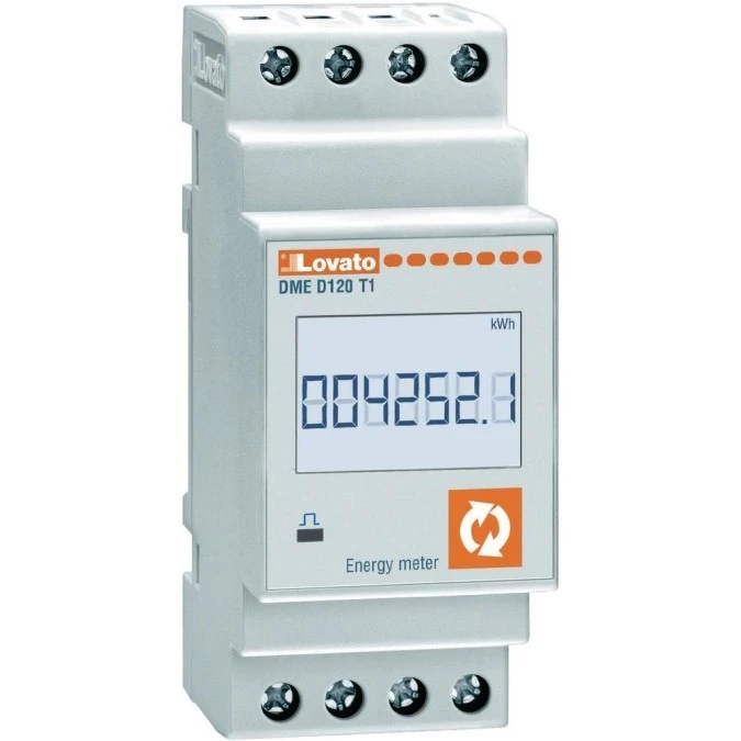 Licznik energii elektrycznej 1‑fazowy 63A 230V cyfrowy wielopomiarowy modułowy DMED120T1 - obrazek 1