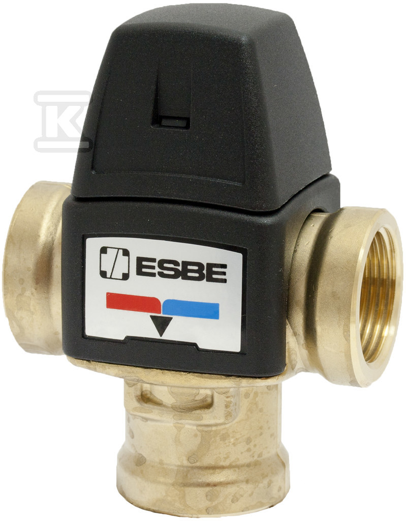 Termostatyczny zawór mieszający VTA351, regulator temperatury 35-60oc, KVS 1.6 3/4 cala wewnętrzny 31104900 - obrazek 1