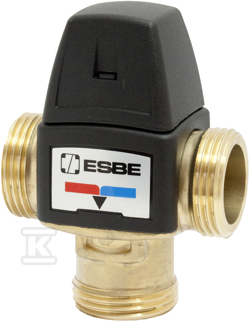 Termostatyczny zawór mieszający VTA352, regulator temperatury 35-60oc, KVS 1.5 3/4 cala zewnętrzny 31105000 - obrazek 1