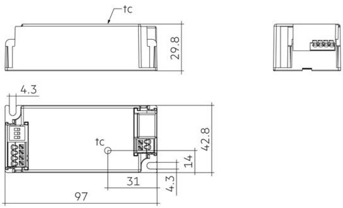 LC 45W 700‑1050mA 50V DA SC SNC4 Zasilacz LED kompaktowy stałoprądowy ściemnialny ESSENCE TRIDONIC ‑ 87501148 - obrazek 3