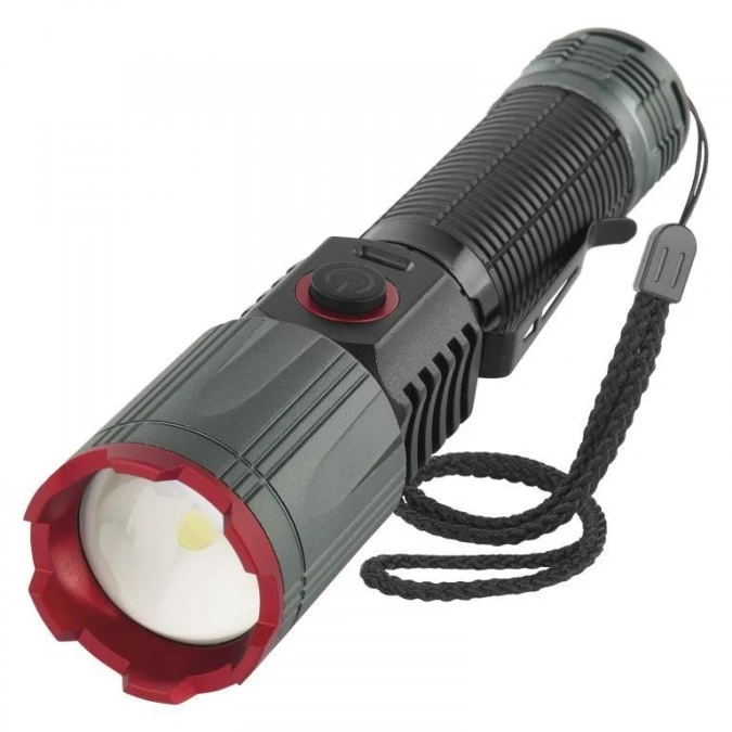 Latarka metalowa LED 1200 lm, 2200 mAh, ładowalna P3121 - obrazek 1