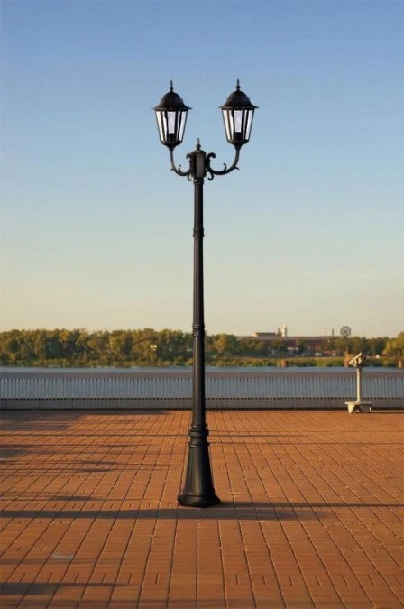 Latarnia ogrodowa zewnętrzna LOZANA, czarno złota IP44 na E27 243cm K‑7006A2/2 CZARNY Kaja Lighting - obrazek 3
