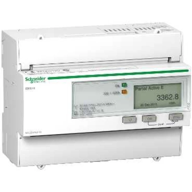 Licznik energii elektrycznej 1/3‑fazowy 125A 100‑277/173‑480V kl.1/B MID taryfowy cyfrowy modułowy A9MEM3310 - obrazek 3