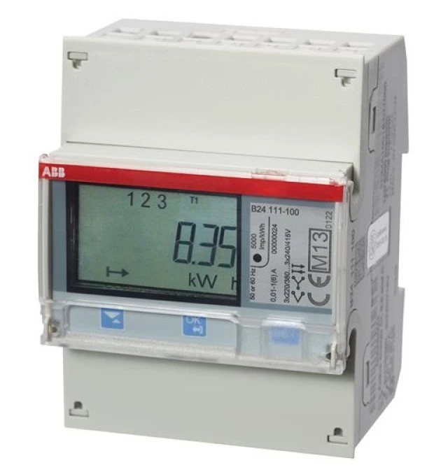 Licznik energii elektrycznej 3‑fazowy 6A 380‑415V 60Hz B24 111‑100 2CMA100177R1000 - obrazek 1