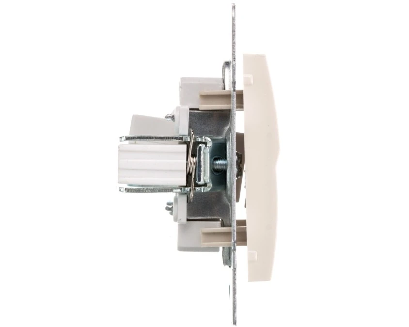LOGI Gniazdo komputerowe pojedyncze (RJ45Cat 5e Jack) Kremowy 25167 - obrazek 3