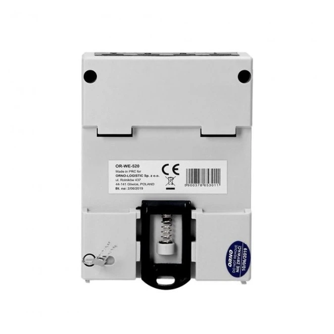 Licznik energii elektrycznej 3‑fazowy 80A MID 230V z podświetlonym wyświetlaczem LCD OR‑WE‑520 - obrazek 3
