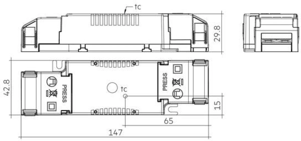 LC 10W 150‑250mA 42V flexC SR SNC4 Zasilacz LED kompaktowy stałoprądowy nieściemnialny ESSENCE TRIDONIC - obrazek 2