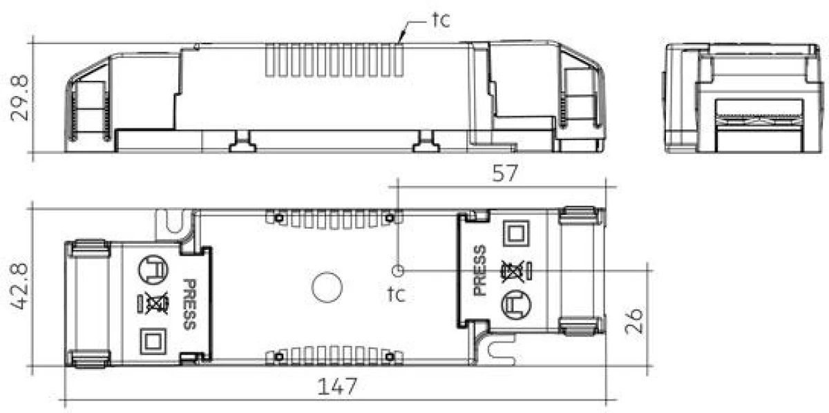 LC 36W 700‑850mA 42V flexC SR SNC4 Zasilacz LED kompaktowy stałoprądowy nieściemnialny ESSENCE TRIDONIC - obrazek 3