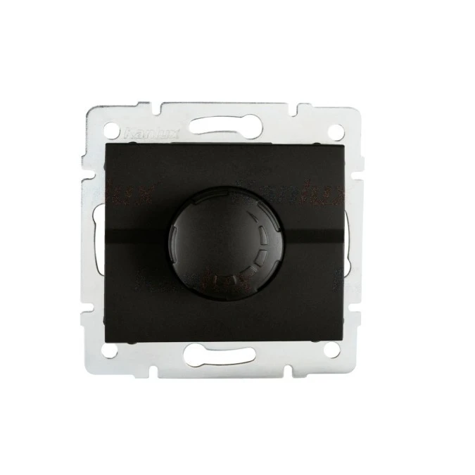 LOGI Ściemniacz obrotowy 500W z filtrem śrubowe 10AX 250V Czarny mat 33584 - obrazek 1