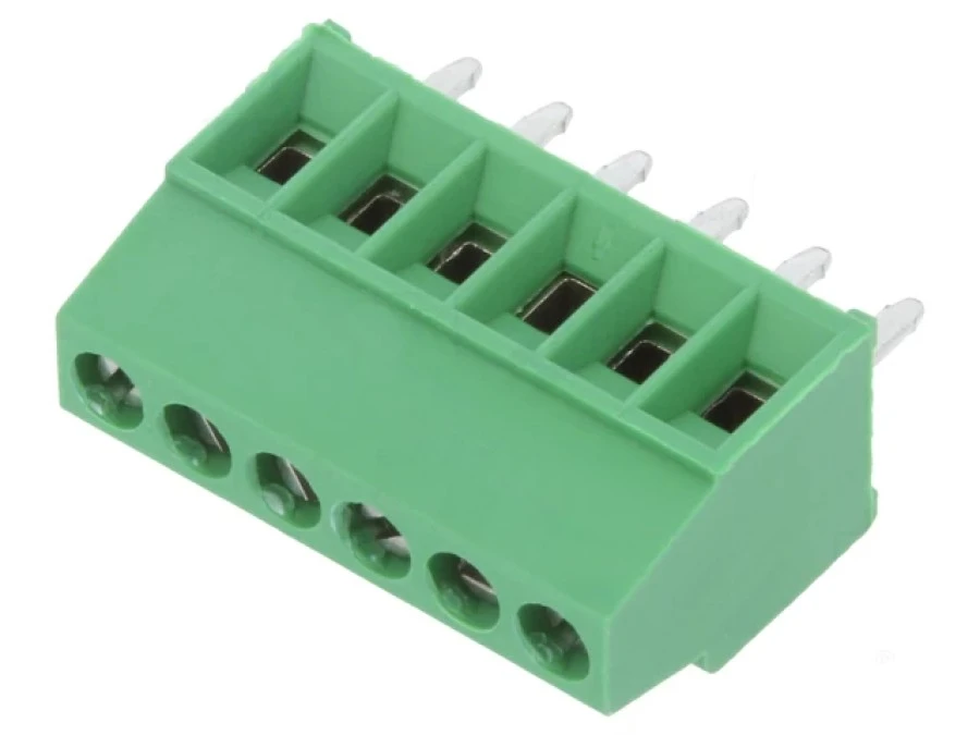 Listwa zaciskowa do druku kątowe 90 2,54mm tory 6 na PCB 282834‑6