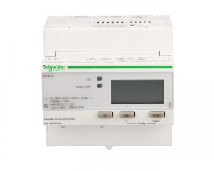 Licznik energii elektrycznej 1/3‑fazowy 5A przekładnik 100‑277/173‑480V kl.0,5S Modbus cyfrowy iEM3250 CT A9MEM3250 - obrazek 1