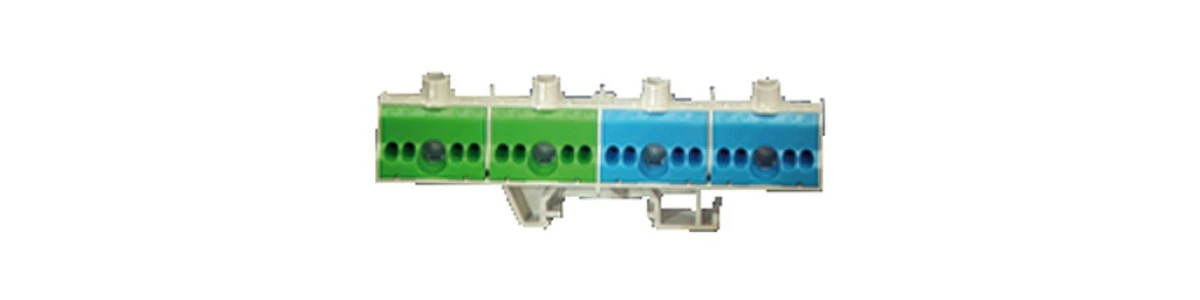 Listwa zaciskowa PE i N 80A zaciski bezśrubowe Fixconnect 2x(2x25mm2+8x4mm2) dla TS 35 FC PN 20 26001223 - obrazek 1
