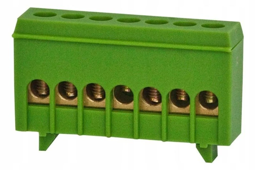 Listwa zerowa 7‑modułowa 7x16mm² ‑ zielona F2.0257 - obrazek 1