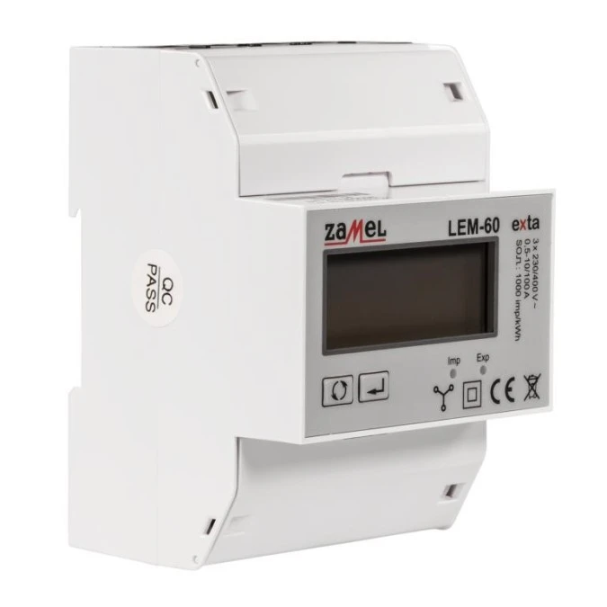 Licznik energii elektrycznej 3‑fazowy MODBUS pomiar bezpośredni do 100A LEM‑60 - obrazek 3