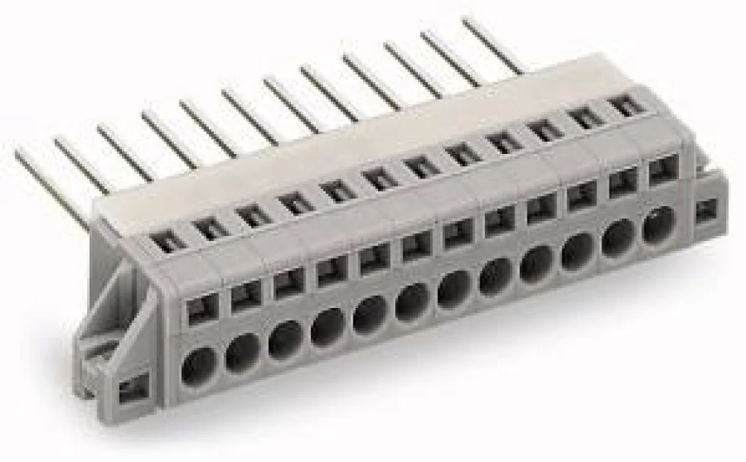 Listwa zaciskowa przepustowa 2‑biegunowa szara raster 5mm 731‑132 /50szt./ - obrazek 1