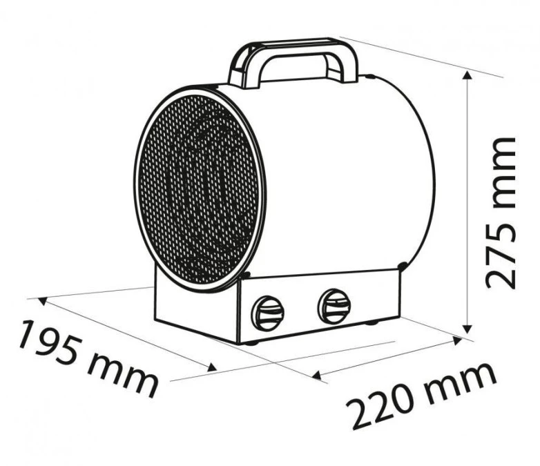 Nagrzewnica elektryczna 3kW przemysłowa 90‑066 - obrazek 3
