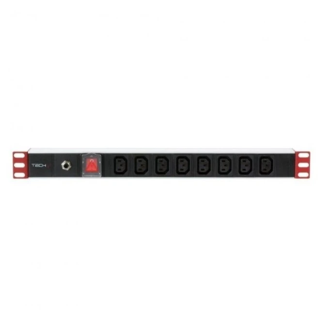 Listwa Zasilająca PDU Rack 1U 230V/10A 8x C13 Kabel 2m - obrazek 1