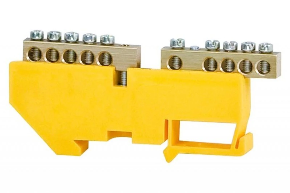 Listwa ochronna 2x5‑modułowa 2x5x16mm2 wysoka podstawa ‑ żółta - obrazek 1