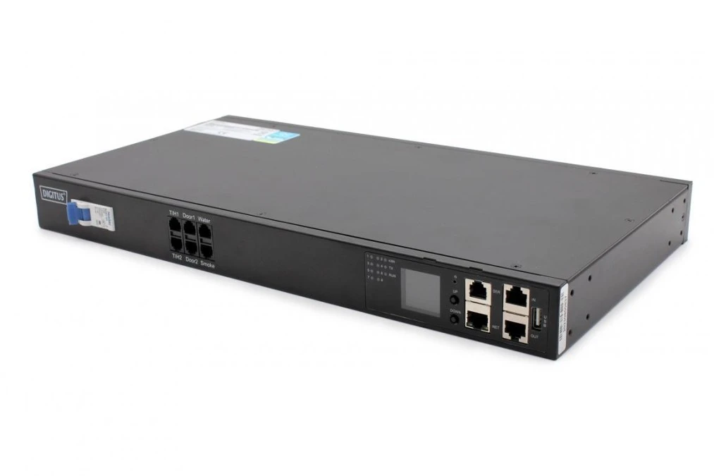 Listwa zasilająca SMART PDU 1U, gniazdo zasilające IEC320 C20 16A/250V, gniazda 8x C13, 16A DN‑NP2‑H1‑8C13 - obrazek 1