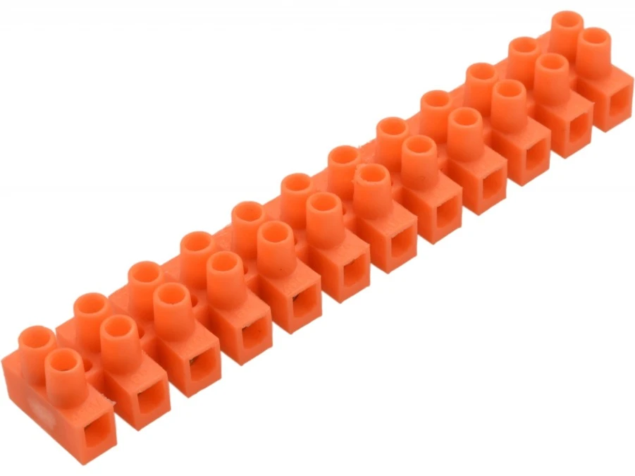 Listwa 12‑torowa 2,5mm2 400V pomarańczowa