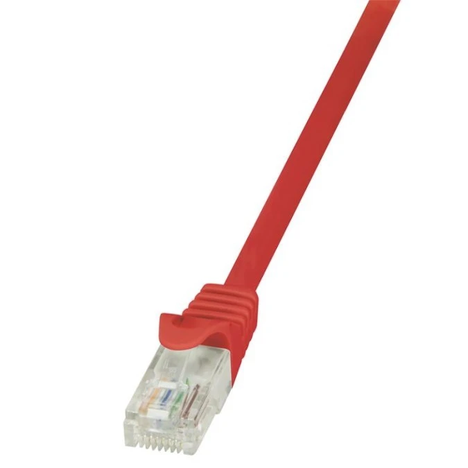 LogiLink Patchcord U/UTP czerwony kat.5e PVC 0,5m. - obrazek 1