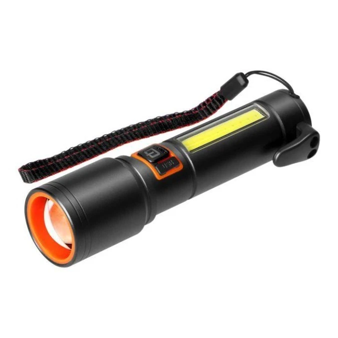Latarka LED, 270/105lm, 1200mAh, przecinak do pasów, młotek bezpieczeństwa,LT‑30 - obrazek 1