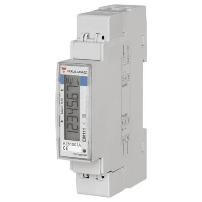 Licznik energii 1‑fazowy elektroniczny wyście impulsowe EM111DINAV81XO1X - obrazek 1