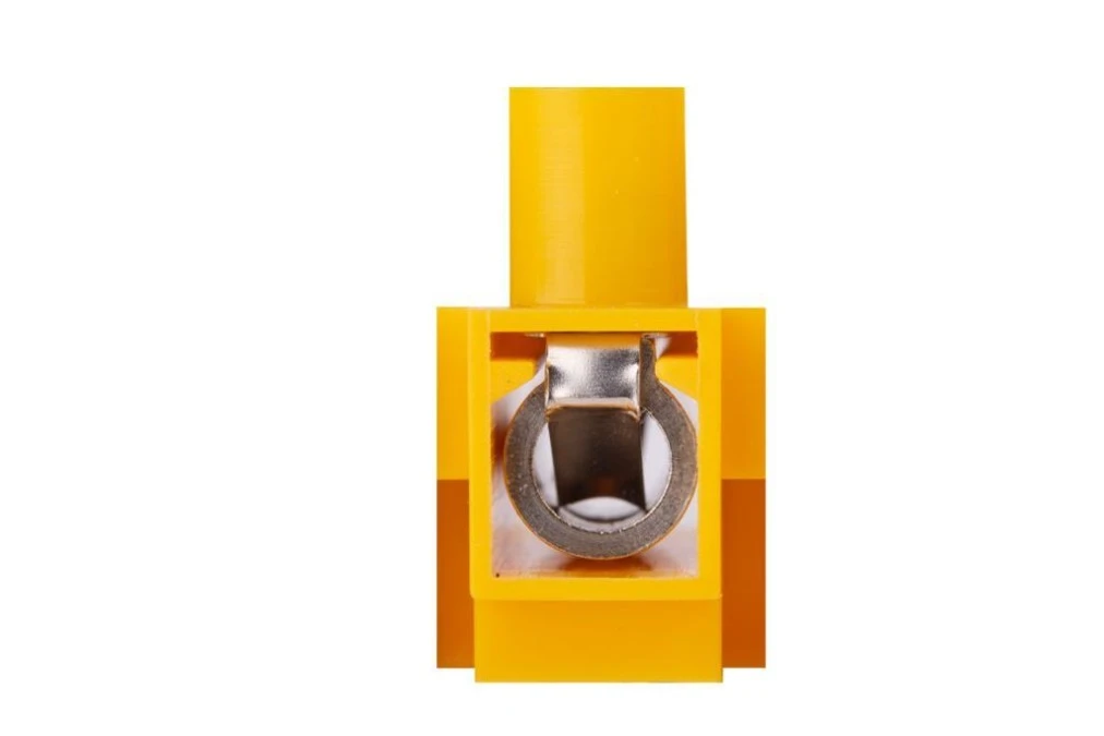 Listwa zaciskowa 12‑torowa 16mm2 z podkładką zapobiegającą przecinaniu przewodów TLZ‑16N żółty A12‑24N1 - obrazek 2