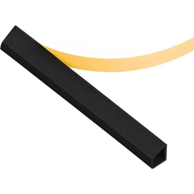 Listwa szybki montaż z taśmą samoprzylepną LSM 10x18mm czarna 1,15m 6 sztuk AKS Zielonka - obrazek 2