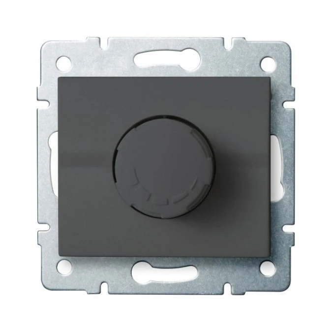 LOGI Ściemniacz obrotowy 500W z filtrem śrubowe 10AX 250V Grafit 25260 - obrazek 3