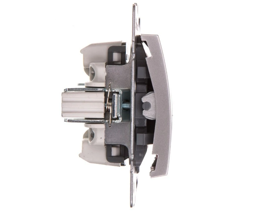 LOGI Łącznik dwugrupowy świecznikowy z LED śrubowy 10AX 250V srebrny 021120143 25198 - obrazek 3