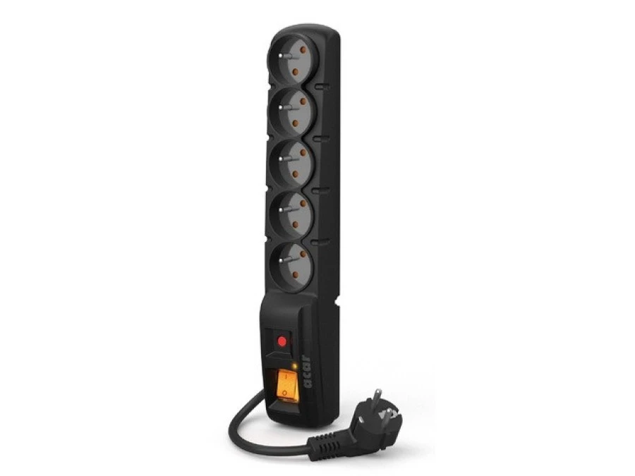 LISTWA ZASILAJĄCA ACAR F5 PRO 5M 5X 230V PL CZARNA - obrazek 1