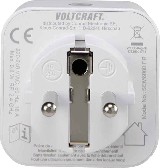 Licznik kosztów energii VOLTCRAFT SEM6000FR, Bluetooth 1626068 - obrazek 2