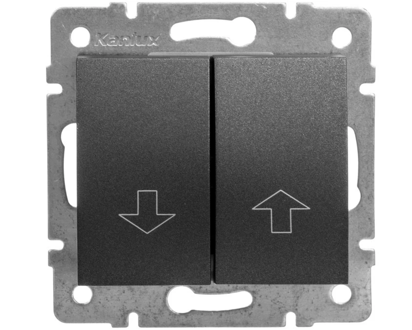 LOGI Łącznik żaluzjowy śrubowy 10AX 250V grafit 021100141 25255 - obrazek 1