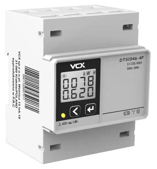 Licznik energii elektrycznej 3‑fazowy ze zdalnym odczytem danych 230V 5(100)A - obrazek 1