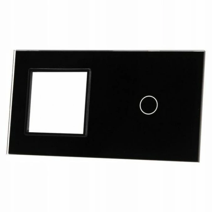 Livolo CZARNY PANEL SZKLANY 1 + MIEJSCE NA GNIAZDO 701G‑62 - obrazek 1