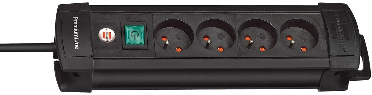 Listwa zasilająca Premium‑Line 1,8m 4 gniazda czarna H05VV‑F 3G1,5 1156004014/1951144100 - obrazek 2