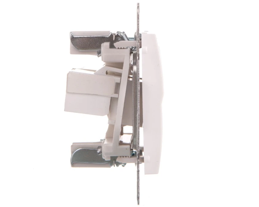 LOGI Gniazdo teleinformatyczne (RJ45 Cat 6+RJ11) Biały 25113 - obrazek 3