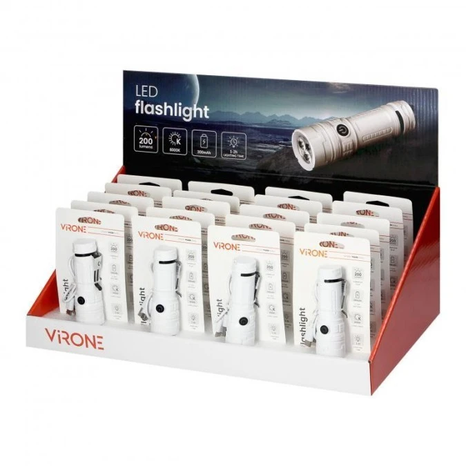 Latarka LED, 200lm, 300mAh, klips,LT‑29 - obrazek 2