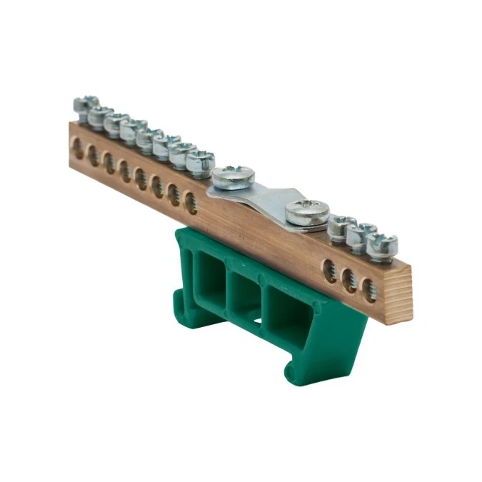 Listwa zaciskowa 11x10mm2 + 1x35mm2 zielona TH 35‑K/Z 48.556