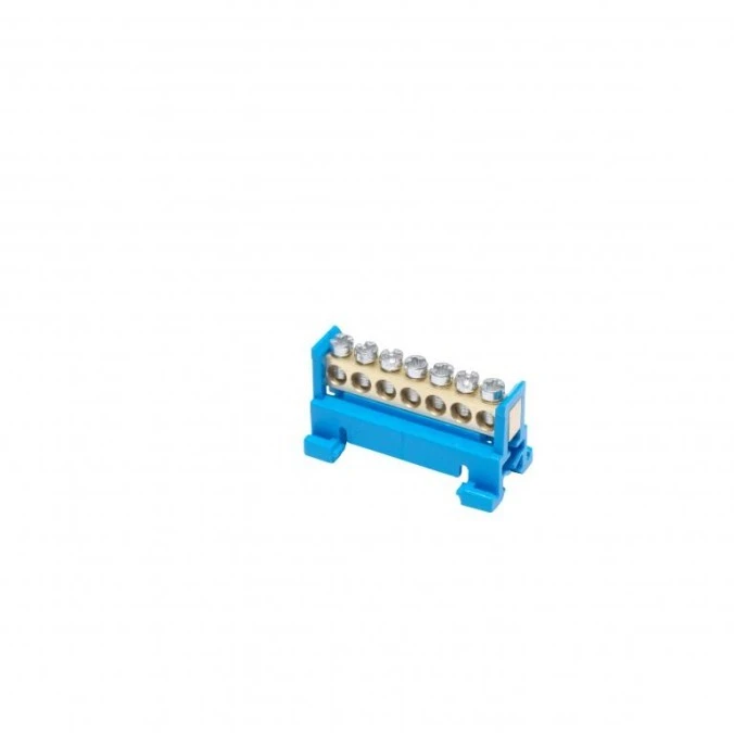 Listwa zaciskowa na szynę N7 neutralna 7‑torowa 16mm² 400V AC 63A niebieska 81700003 - obrazek 1