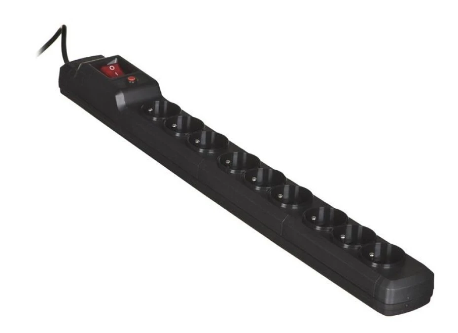 Listwa przeciwprzepięciowa Activejet ACJ Combo 9gn 1,5m (9 x UTE 10 A 1,5m kolor czarny) - obrazek 3