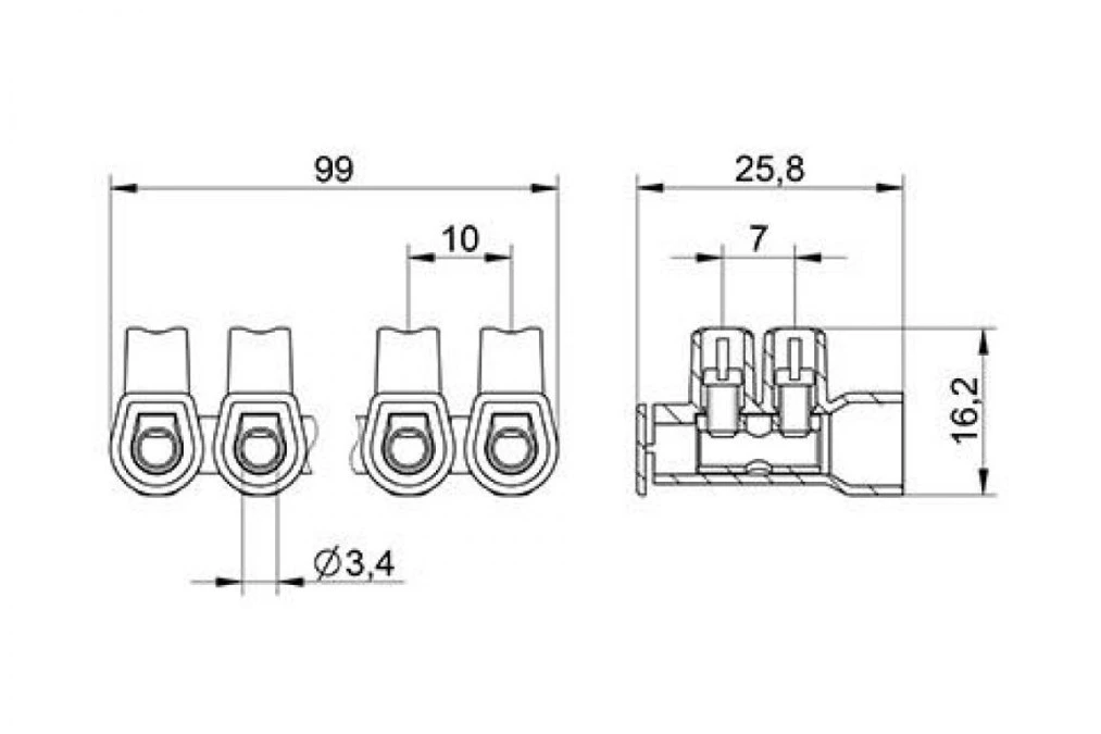 Listwa zaciskowa gwintowa MT PRO 6 ‑ 6 mm² ‑ 10‑torowa - obrazek 2