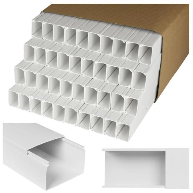 Listwa elektroinstalacyjna kanał kablowy BKK 40x25mm korytko z pokrywą KARTON=80m (40szt) NEKU - obrazek 1