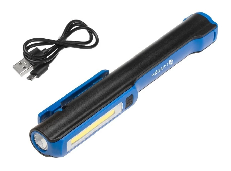 Latarka LED inspekcyjna akumulatorkowa z USB HT1E406 - obrazek 1