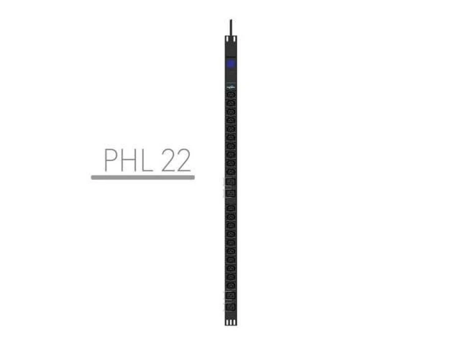 LISTWA ZASILAJĄCA RACK PDU 19 POWERWALKER 16A 20X IEC C13 4 X IEC C19 3M IEC C20 MIERNIK PIONOWA - obrazek 1