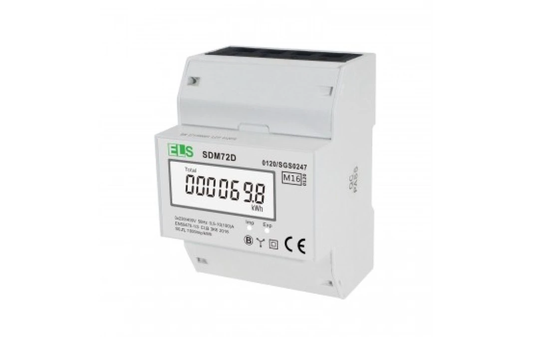 Licznik energii elektrycznej wskaźnik LCD 3‑fazowy 100A 4‑modułowy SDM72D - obrazek 1