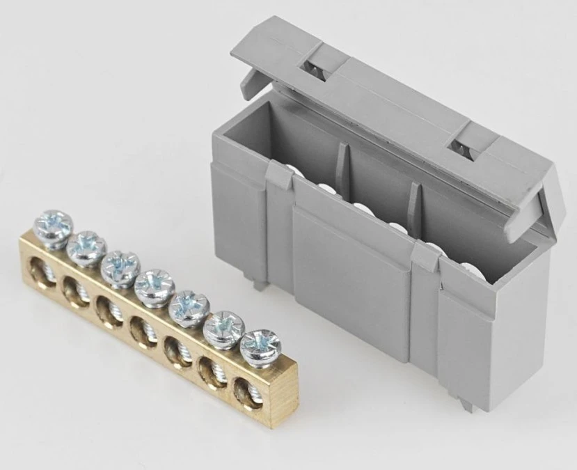 Listwa zaciskowa 7‑polowa 1‑16mm2 szara LZMI‑W7 - obrazek 1