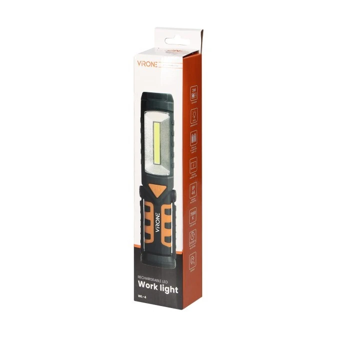 Latarka warsztatowa LED COB 3W+1W LED 1200mAh z funkcją powerbank WL‑4 - obrazek 2