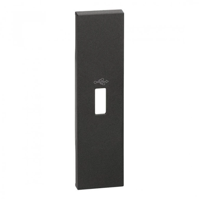 LIVING NOW plakietka gniazda USB 1mod. czarny KG10P - obrazek 1